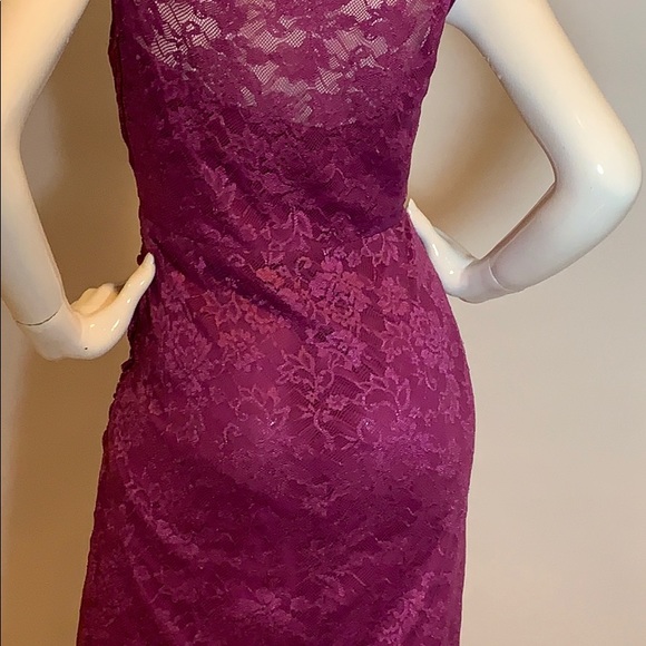 LAUNDRY Sleeveless Floral Purple Lace Dress - Picture 7 of 11